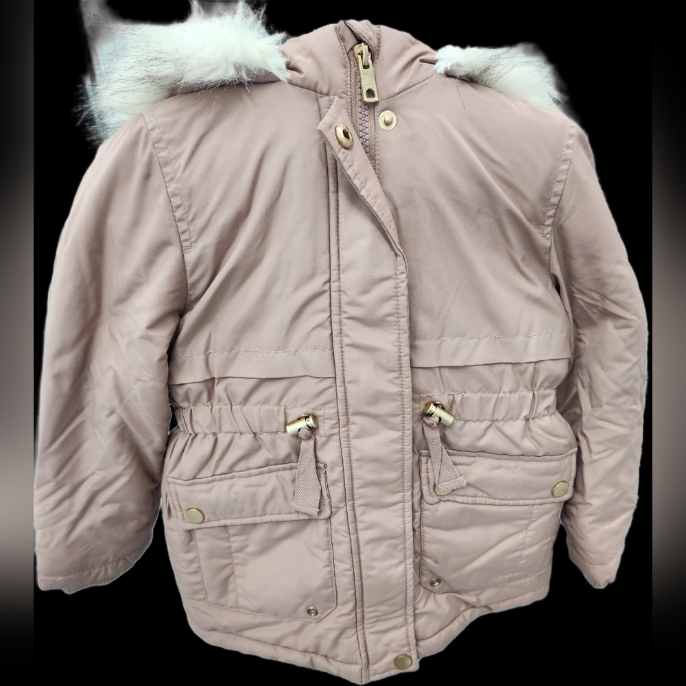 Light Pink and White Winter Coat